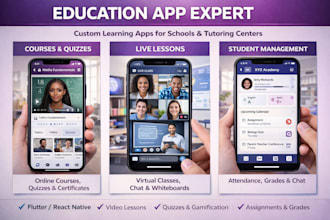 develop an educational app online course app kid learning app