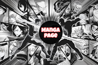 draw amazing comic or manga dark art character in manga style