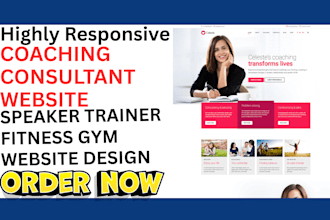 build coaching website trainer speaker consulting website fitness gym website