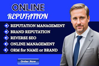 build positive online reputation management for name or brand, ORM