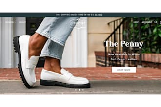 design a stylish sneakers shopify store shoe website footwear dropshipping store