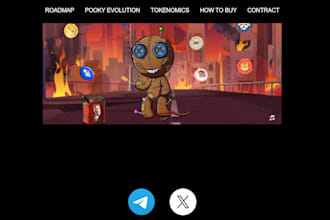 design a simple website for your pump fun token or solana memecoin project