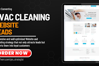 design converting cleaning website generate hvac lead air duct cleaning funnel