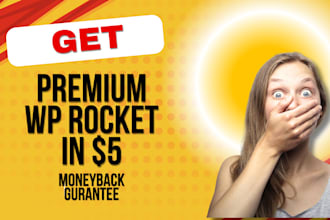 install and activate wp rocket premium plugin in your website
