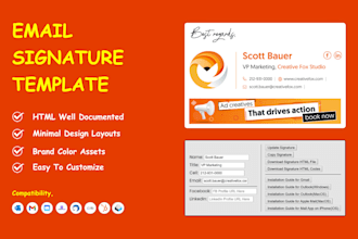 create clickable HTML email signature template