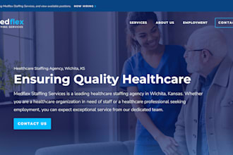 design healthcare staffing agency website, healthcare website, staffing website