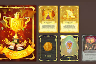 illustrate custom card game design tarot tcg poker deck card template boardgame