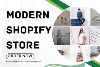 design modern shopify ecommerce store business logo clothing design website