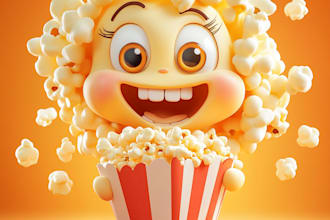 design exclusive cartoon illustrations for posters and merchandise