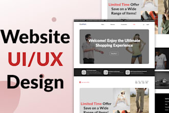design modern web UI UX design,custom and responsive