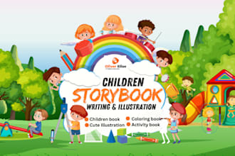 do children book cute illustration kid activity book, coloring book puzzle book
