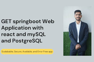 provide web app with springboot backend, and react frontend with mysql databases