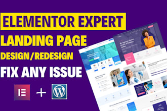 be your elementor expert design redesign elementor website