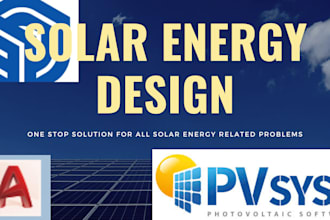 design solar plants on pvsyst, sketchup, autocad