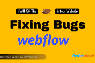 fix webflow bugs fix webflow issues and responsive issues fix ecommerce bugs