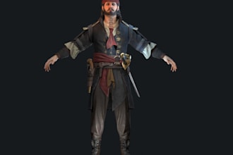 build 3d realistic modularity character,assets,maxwell model,baking texture,rig