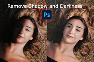 darkness and hard shadow remove fix overexposed in photoshop