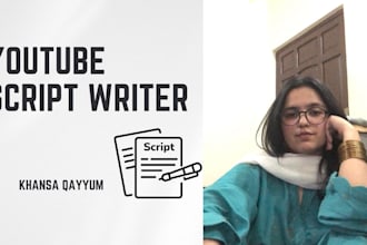 write well researched youtube video script for you