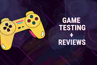 test and review your game or app