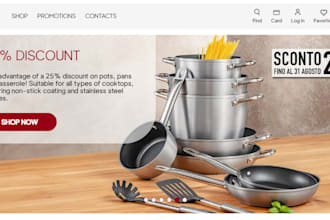 design cooking utensil website cutlery shopify store kitchen appliance ecommerce