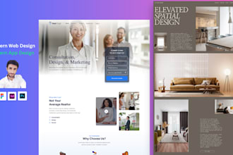 do website uiux design and website mockup, landing page, in figma