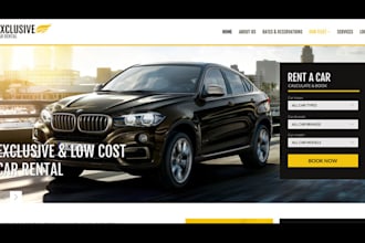 make responsive car dealership website, automotive cars rental site