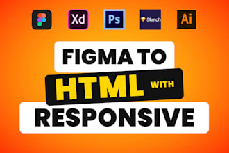 perfectly convert figma to html, psd to html and bootstrap