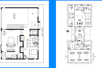 convert hand drawn and sketch floor plan into autocad