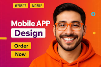 do mobile app design, app screenshots, and figma app design
