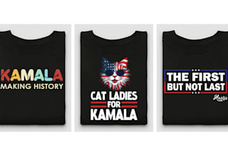 create kamala harris design t shirts for pod