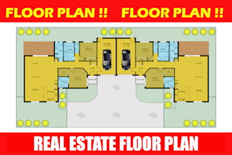 redraw marketing floor plan for real estate agents