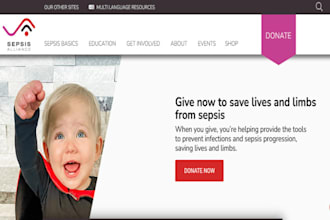 design non profit website, nonprofit website charity website 501c3 donation ngo