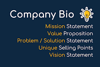 create an impressive about us company bio that makes sales