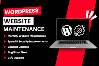 be your website manager for wordpress website maintenance