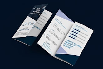 design a custom trifold and bifold brochure within 24 hours