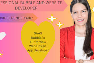 do expert bubble io,  app development,  web design, no code solutions