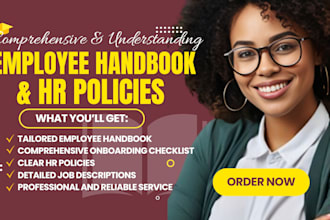 write and design employee and student handbook, onboarding and application form