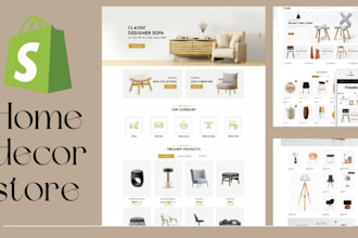 build a highly profitable home decor shopify website