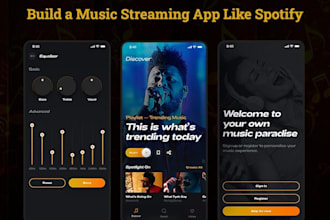 build music or podcast streaming app for android and ios with admin panel