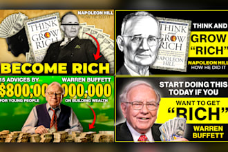 make business, finance, and investment youtube thumbnails in just 6 hours