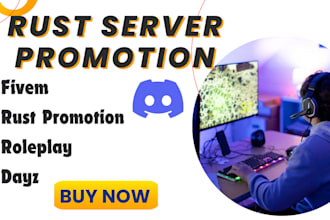 do discord promotion for rust server, mass dm, fivem server, dayz, game server