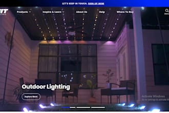 design decorative lighting website chandelier shopify store neon sign website