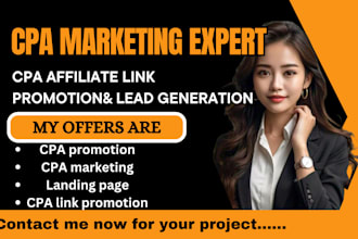 do cpa affiliate marketing, affiliate link promotion, cpa leads generation