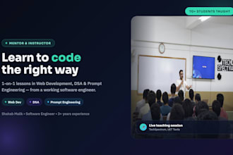 teach you web app development, dsa, and prompt engineering
