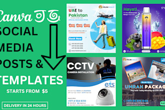 expert social media post design canva templates for business