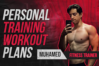 customize a fitness training workout program and diet plan