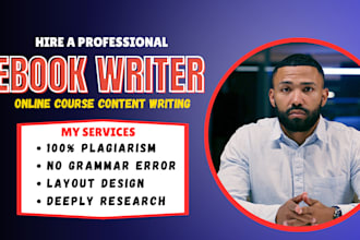 write online course content, course outline, workbook and lesson plan