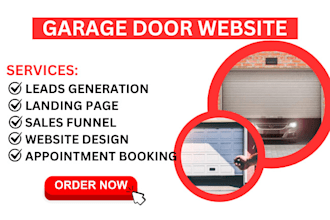 design garage door installation repair website for your brand