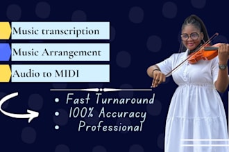 transcribe any audio recording to sheet music