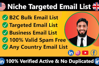 do niche targeted email lists, b2b, and bulk email lists for email marketing
